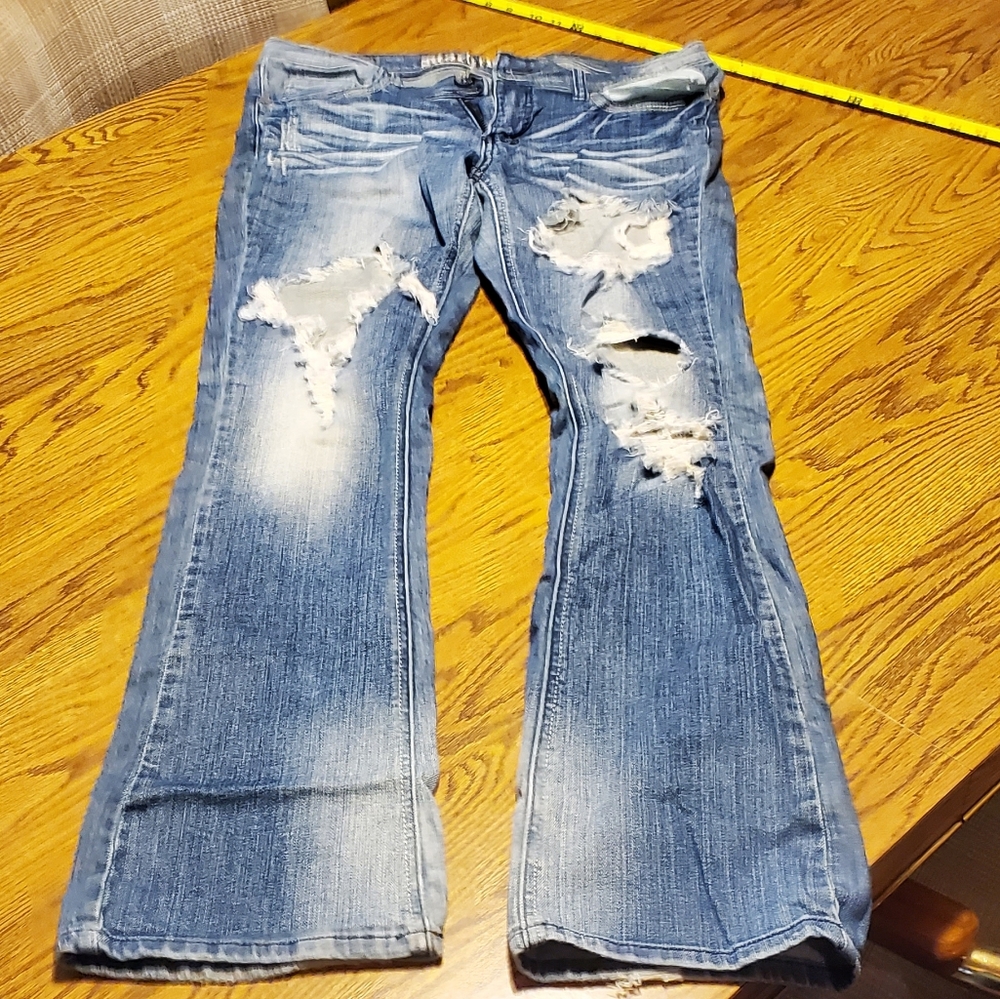 Machine Distressed Jeans Size 13 - Picture 7 of 13